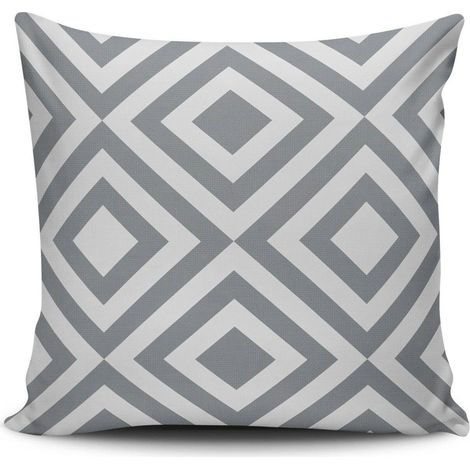 Coussin gris – motifs imbriqués IZMIR (1/4)