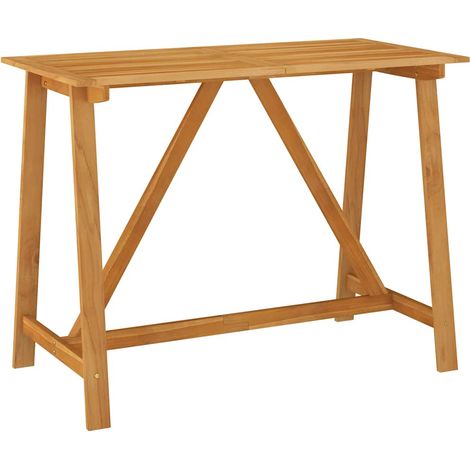 Table haute de jardin Table de bar - Mange-Debout 140x70x104 cm Bois d'acacia massif BV646123 - BonneVie (1/5)