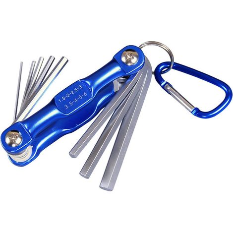 Clé Allen Pliante - Jeu de 8 Pièces Métrique et Impérial avec Embouts Torx - Pour Réparation Électronique Mécanique Domestique (1/5)