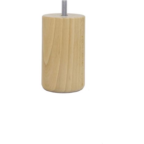 La Fabrique de Pieds Set di 4 Gambe per Letto, Legno, Verniciato Chiaro, 10 x 6 x 6 cm