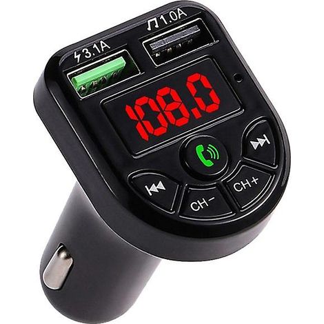 Lecteur MP3 Bluetooth multifonction pour voiture avec chargeur et système mains libres pour la navigation vocale. (1/5)