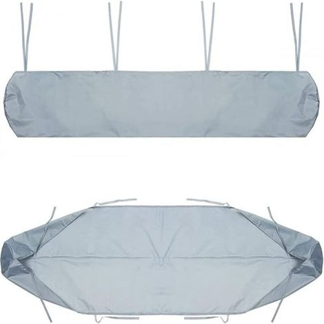 Housse auvent jardin 3,5m, 210D oxford anti-UV étanche, protection hiver (gris)