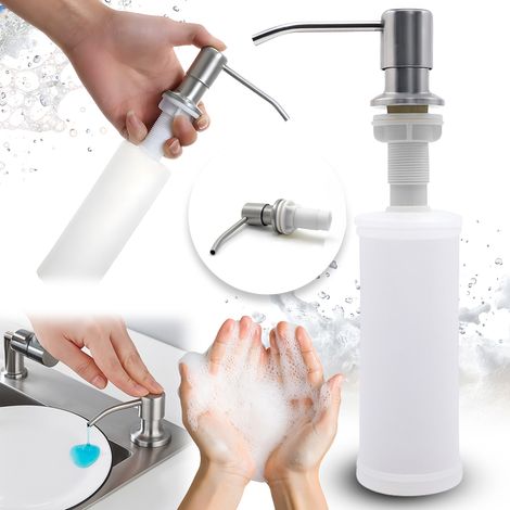 Dispenser per liquidi da cucina Heckermann, 500 ml, colore argento.