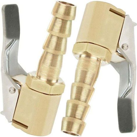 Aufblasdüse, Autoreifen-Aufblasdüse, Aufblasdüse mit Clip, Aufblasventil-Clip- anschlussadapter, für Reifenventile, Messing, 8 mm