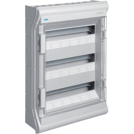 Coffret étanche vector IP55 3 rangées 54 modules h602mm l418mm HAGER VE318F
