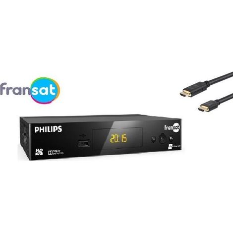 TERMINAL RÉCEPTEUR SATELLITE EUTELSAT PHILIPS DSR3031F FRANSAT+ HDMI (VENDU SANS CARTE )