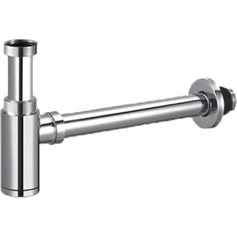 1 Siphon à bouteille, Acier inoxydable 304, Chromé, Anti-odeur, Interface G1-1/4, Pour lavabo salle de bain (1/5)