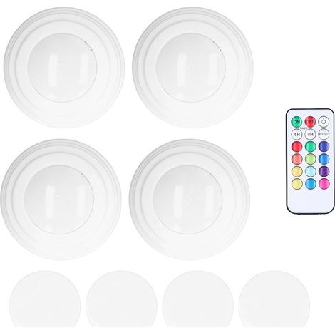 4 runde RGBW-LED-Lampen mit 13 Farbmodi (1/5)