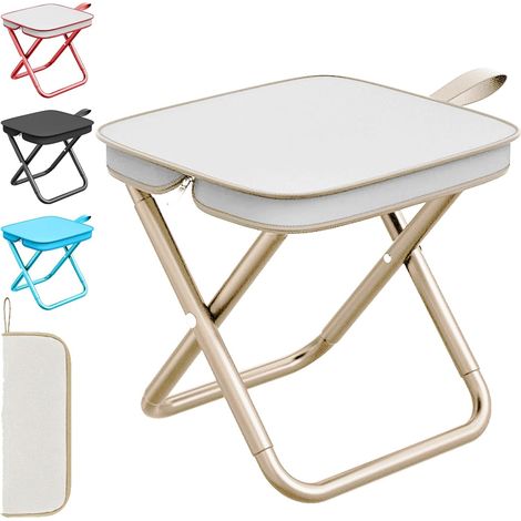 Tabouret Pliant Portable,26 CM Tabouret Pliable, Chaise Pliante pour Adultes pour Voyage Randonnée Jardin Pêche Barbecue Plage avec