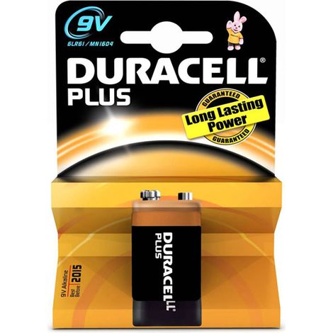 BATTERIA DURACELL ALKALINA PLUS POWER TRANS 9V