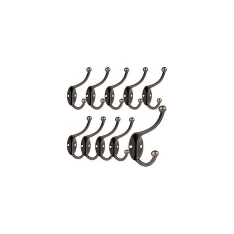 Set mit 10 Vintage-Wandhaken aus Metall – Tragkraft 15 kg – Einfache Schraubmontage – Für Bad, Küche, Eingangsbereich (1/5)
