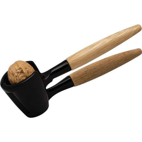 CCYKXA Sturdy Metal and Wood Nutcracker Ergonomic and Non-Slip Kitchen Tongs for Nuts Durable Multifunctional Cracker Tool for Shelling Hazelnuts and Macadamia Nuts (1/4)