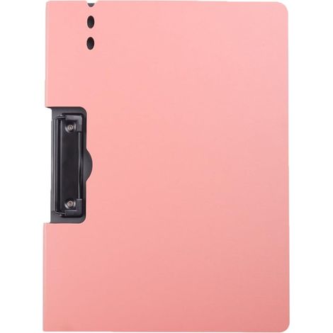 Porte-documents A4 pliable avec couverture et pince, organiseur de fichiers pour infirmières, bureau et école, rangement pratique pour documents, dossiers, notes et formulaires, rose (1/5)