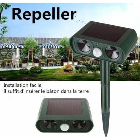 Ultrasonique pour animaux, Répulsif à ultrasons Répulsifs a chat Répulsifs a souris Pest Repeller solaire-Ywey