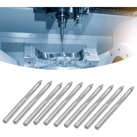 3,175 Zoll Doppelschneider-Schaftfräser aus Hartmetall, 10 Stück, 450,1 mm. (1/5)