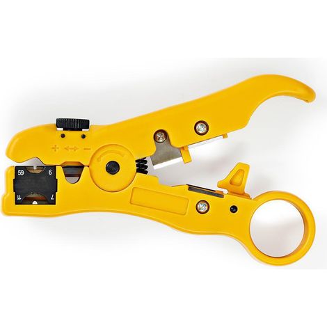 Nedis CSGG49520YE Alicates pelacables Amarillo Negro ergonómicos