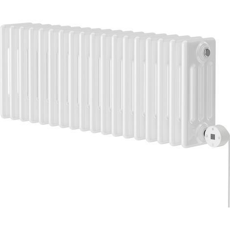 Wholesale Domestic Colosseum White 300mm x 812mm Horizontal Digital Thermostatic Electric Quadruple Column Radiator (1/5)