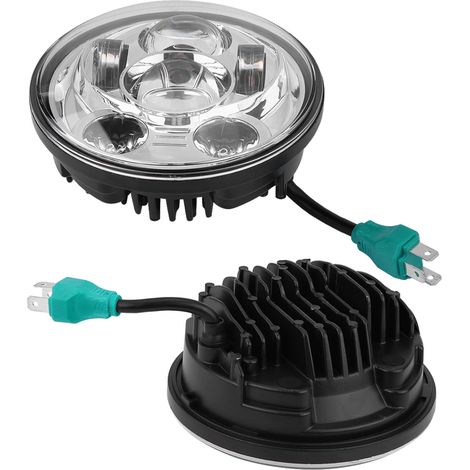 Runder LED-Scheinwerfer (14,6 cm) für Custom-Motorräder, universelle wasserdichte Lampe, 12-V-Scheinwerfer, starker Lichtstrahl, kompatibel mit Roadstern und Café Racern (1/5)