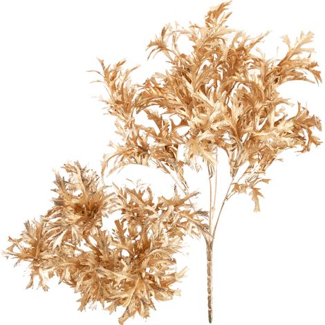 Branche dorée décorative, dense, 5 branches, décoration, couronne, festive, automne CV40535-2 (1/5)