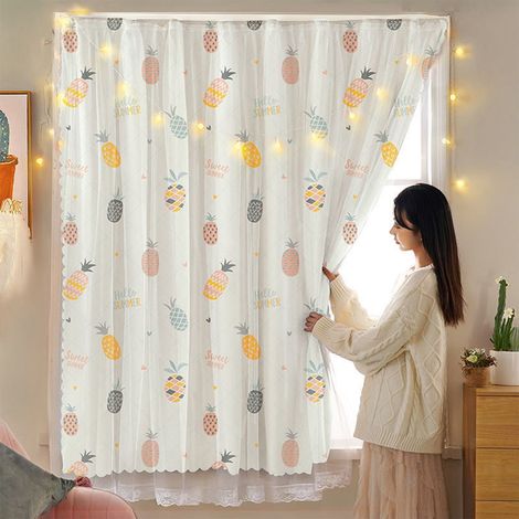 Rideau Auto-Adhésif - 100 x 150 cm - Polyester - Pour Fenêtre de Chambre - Installation Sans Perçage - Filtre Lumineux - 1 Pièce (1/5)