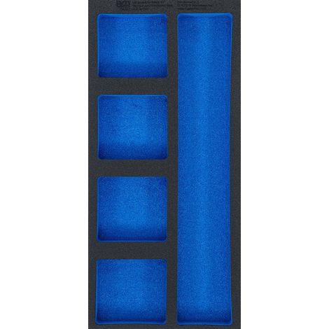 BGS bandeja carro de taller 1/3 vacía: 5 compartimentos de almacenamiento 408 x 189 x 32 mm - 74362 (1/2)