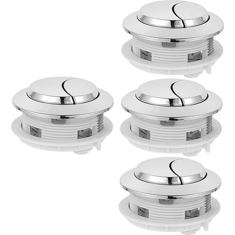 Boutons-poussoirs Résistants réservoir WC, Argenté, 4pcs, Pp (1/5)
