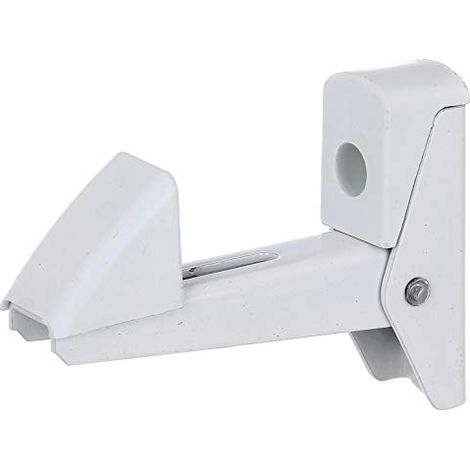 Alberts 307769 Ferma persiane e porte, a chiusura automatica, alluminio, verniciato bianco, distanza fermo - piastra 15 - 50 mm (1/2)