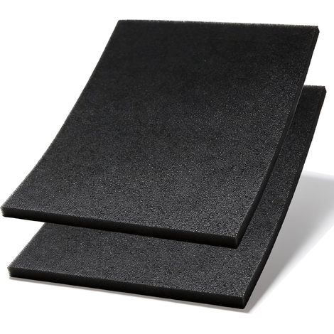 Lot de 2 filtres à air, en mousse, 300 x 210 x 10 mm, universels, à découper, filtre à air, tapis filtrant à air pour scooter, moto, tondeuse à gazon, motobineuse, tronçonneuse (2) (1/5)