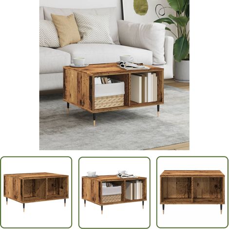 vidaXL Couchtisch Altholz-Optik 60x50x36,5 cm Holzwerkstoff (1/5)