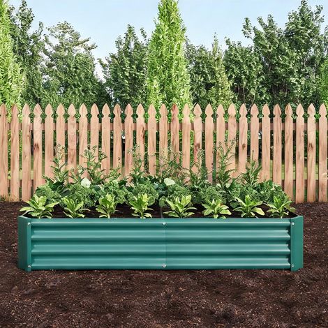Carré potager surélevé en métal vert 180 x 91 x 30 cm (1/5)