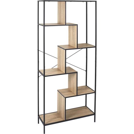 Etagere - HOME DECO FACTORY - Edison - Industriel - Vintage - Marron et Noir