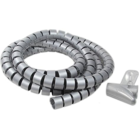LogiLink KAB0013 Spiralkabelorganizer, 2,5 m, silber