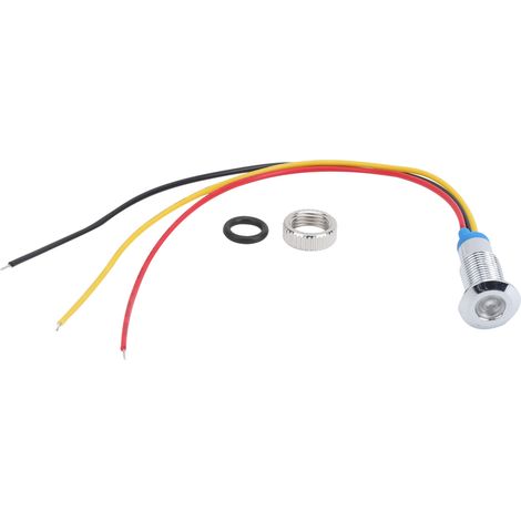 Vier Sets werden zusammen verkauft, 220 V, 8 mm Metall wasserdichte zweifarbige LED-Anzeigen (rot und gelb). (1/5)