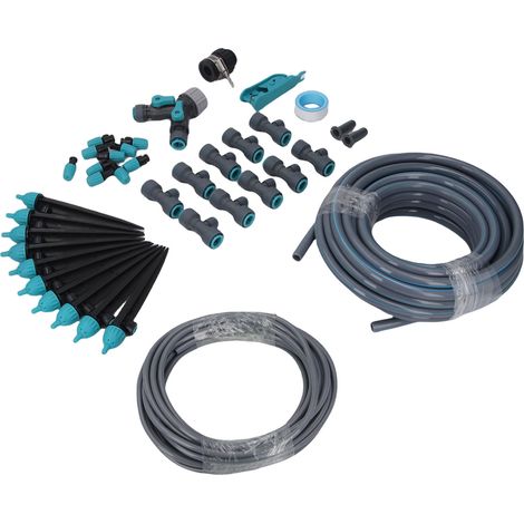 10m Kit micro irrigation goutte à goutte serre avec tuyau et buse réglable système d'arrosage jardin parterre cour pelouse (1/5)