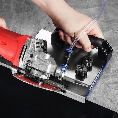 (BLANC, 1 pièce) Outil de chanfreinage à 45 degrés en acier inoxydable pour meuleuses d'angle - Lisseur de bords de carreaux de céramique durable, compatible avec la plupart des machines de type 100 (1/5)