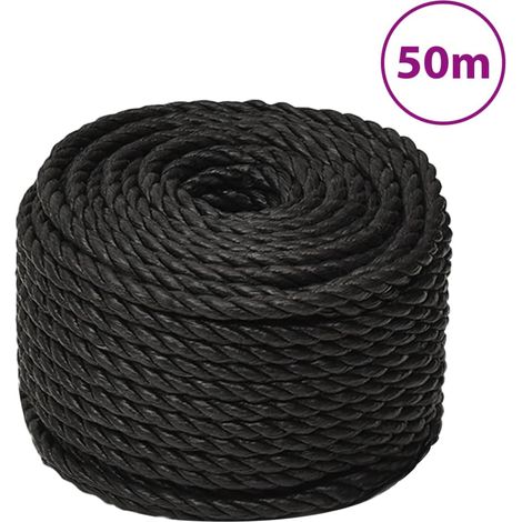 Arbeitsseil Schwarz 16 mm 50 m Polypropylen
