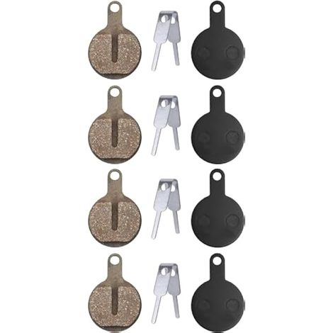 4 paires plaquettes frein disque semi-métalliques résine vélo avec clips à ressort compatibles Tektro Novela Lyra Set (1/4)