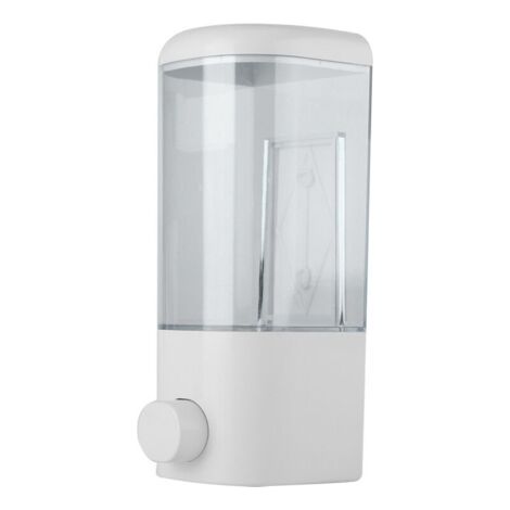 Distributeur manuel de Lessive Liquide Mural, 500ml Distributeur Savon Noir Distributeur Produit Vaisselle pour Douche Salle de Bain Cuisine Shampoing (1/5)