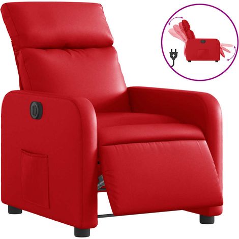 Maison Exclusive - Poltrona Reclinabile Elettrica Rossa in Similpelle
