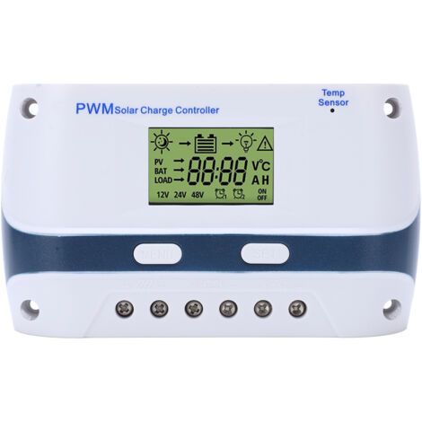 Contrôleur De Chargeur 40A PWM, Affichage LCD, Sortie USB, Régulateur Étanche Pour Systèmes Solaires, Compatible Avec Batteries De 12V Et 24V, Contre Les Surcharges Et Les Courts-Circuits. (1/5)