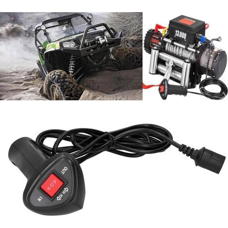 Télécommande Sans Fil pour Treuil Électrique VTT – Câble de 2,8 m pour Contrôle Portable et Sécurisé (1/4)