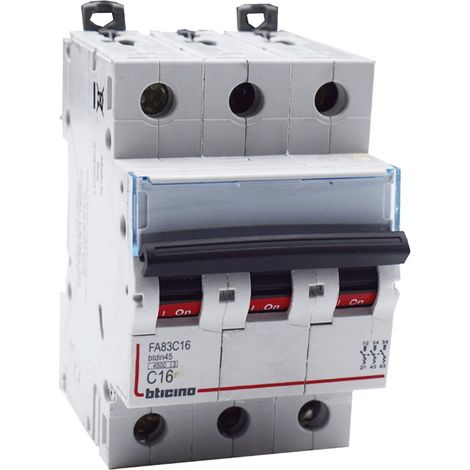 Interruttore Magnetotermico Modulare 3P Curvac16A 4,5Ka (Bticino Cod. Fa83C16)