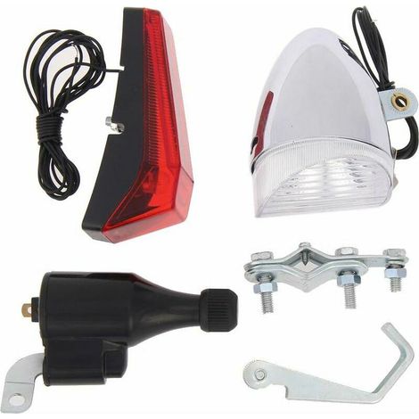 Ensemble D'éclairage De Vélo/Vélo Non Alimenté Par Batterie Phare Alimenté Par Dynamo Sécurité Améliorée (1/5)