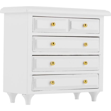 Meuble miniature à tiroirs pour maison de poupée à l'échelle 1/12, mobilier de chambre et de salon, décoration (1/5)