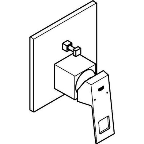Grohe Eurocube Einhand-Wannenbatterie, Unterputzmontage, (1/5)