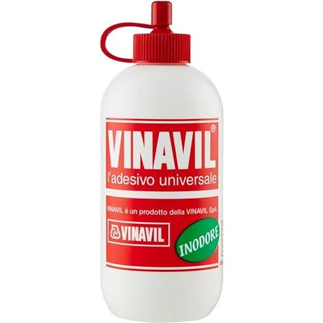 Colla Vinilica Universale Vinavil 250 ml Trasparente dopo lEssiccazione Senza Solventi per Legno Carta Tela e Hobbistica
