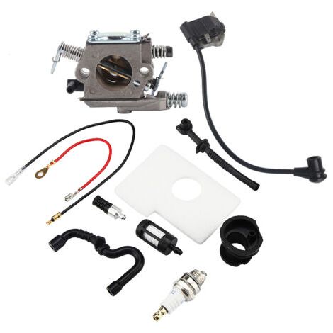 Kit carburateur, bobine d'allumage et carburateur pour tronçonneuse Stihl Walbro 017 018 MS170 MS180 (1/5)