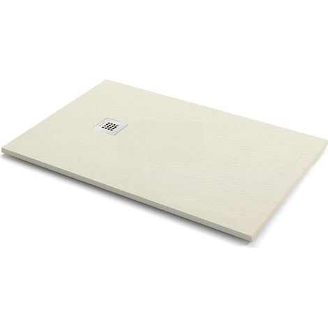 KASSANDRA FONTANA Plato de Ducha Resina Color Creta - Medida: 80x100  cms - ref: FO0803300S100080