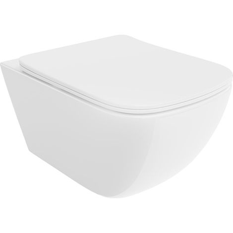 Mexen Timo taza de inodoro Rimless Tornado con asiento de caída lenta slim, duroplast, blanco brillante - 30650200T (1/5)
