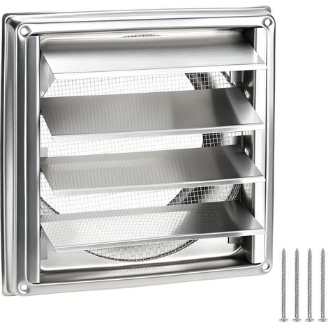 Grille de ventilation en acier inoxydable 304,150 mm Grille Aeration avec filet anti-insectes, pour hottes de cuisine et sèche-linge (1/5)